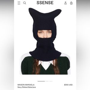 MAISON MARGIELA ski mask with ears, blue never worn